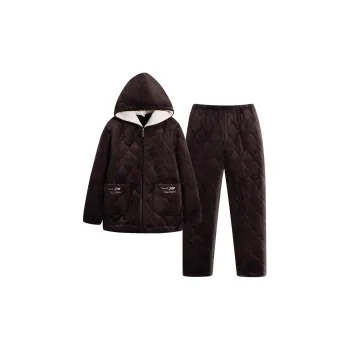 Sha Qian Pajama Set Women's Brown