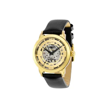 INVICTA Wrist Watch Automatic Mechanical Movement Leather Watch Bands 36mm Cut-Out Dial Women's Watch