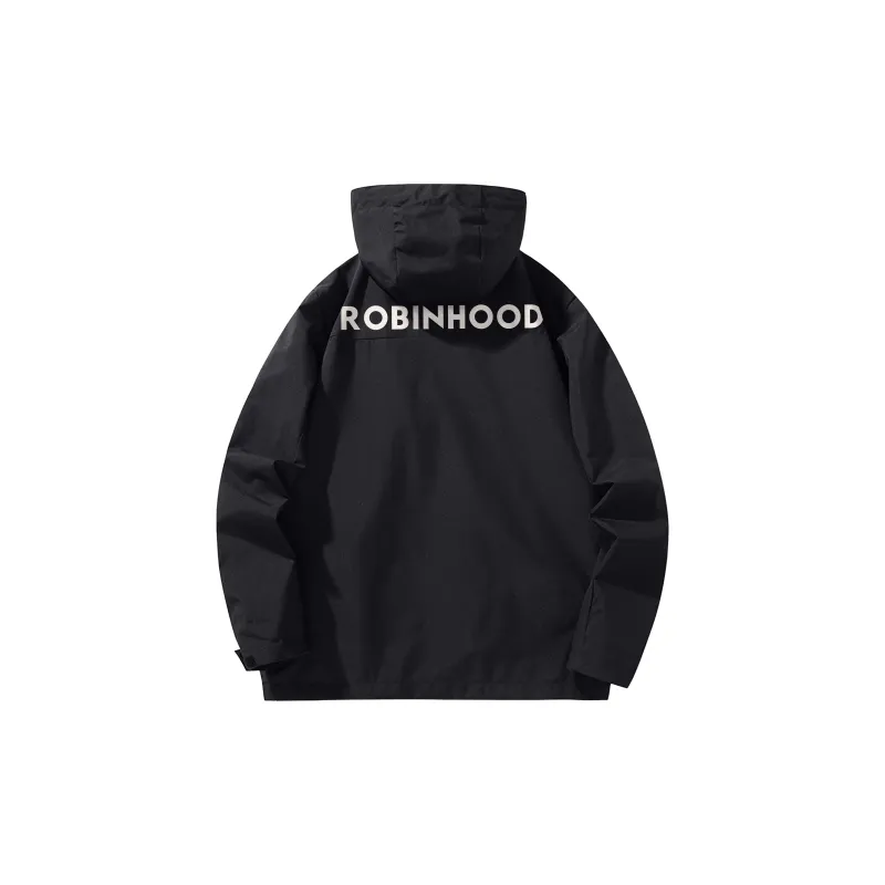 ROBINHOOD Waterproof And Windproof Windbreaker Jacket Unisex Black-21
