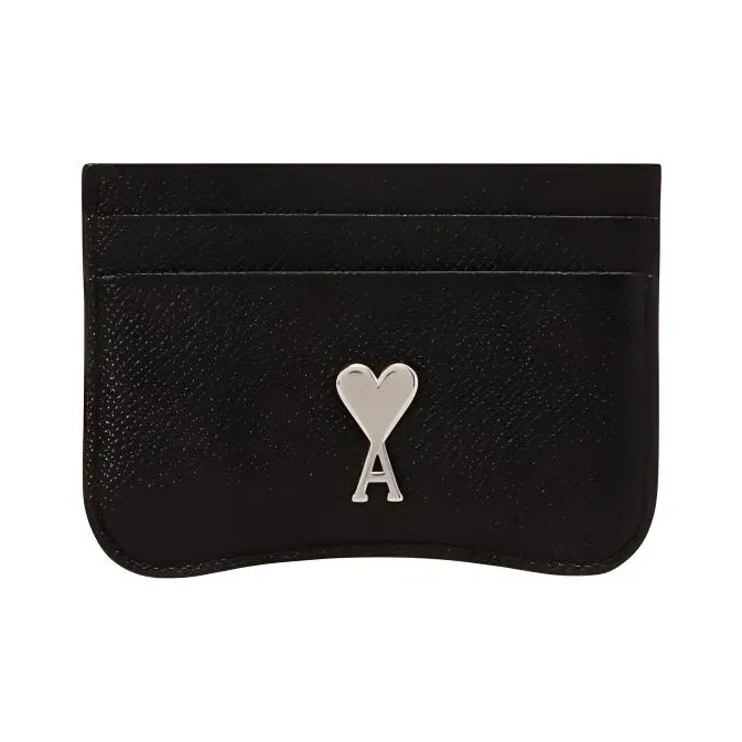AMIPARIS Cow Leather Card Holder Regular Unisex Black-0