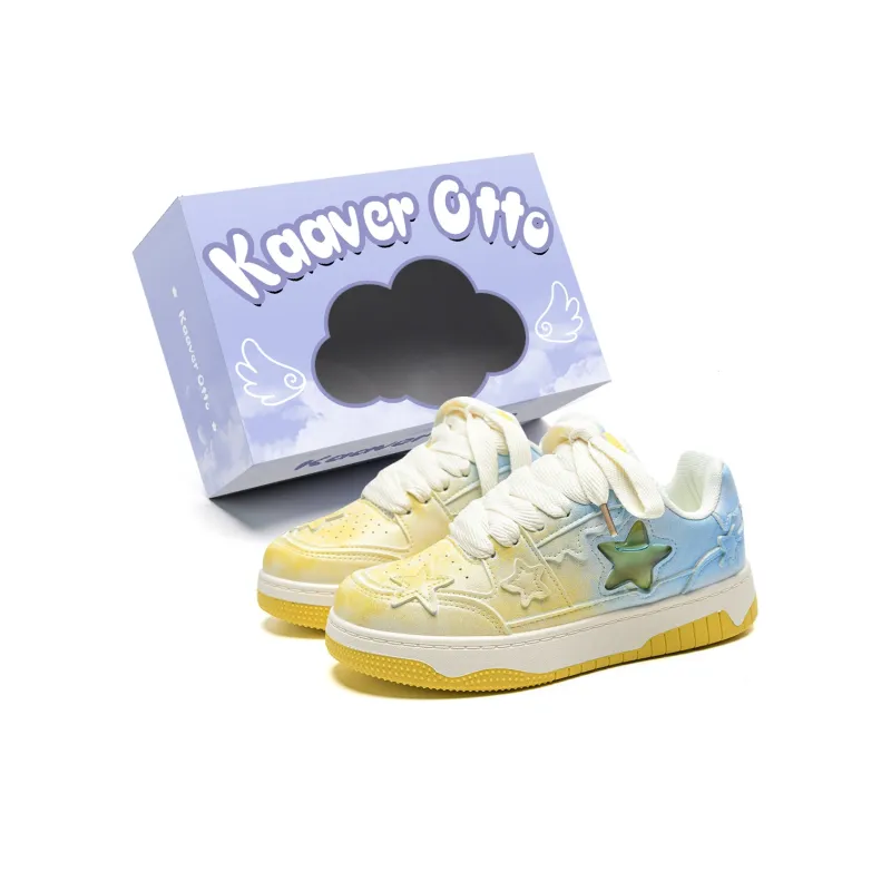 KAAVER OTTO Skateboard Shoes Women's Low Top White-61