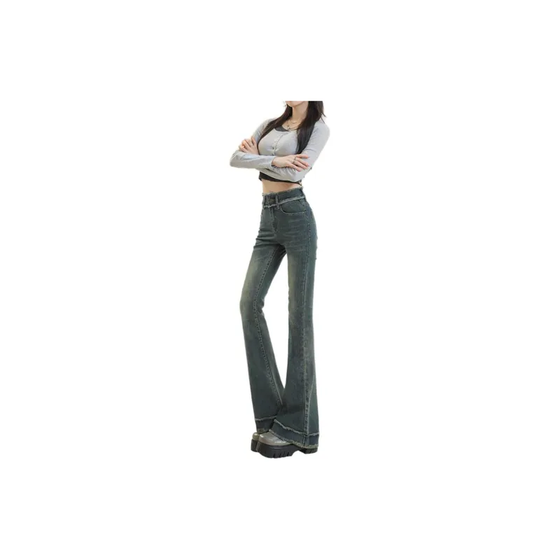 FAWENXIANGZI Jeans Women's Nostalgic Blue-3