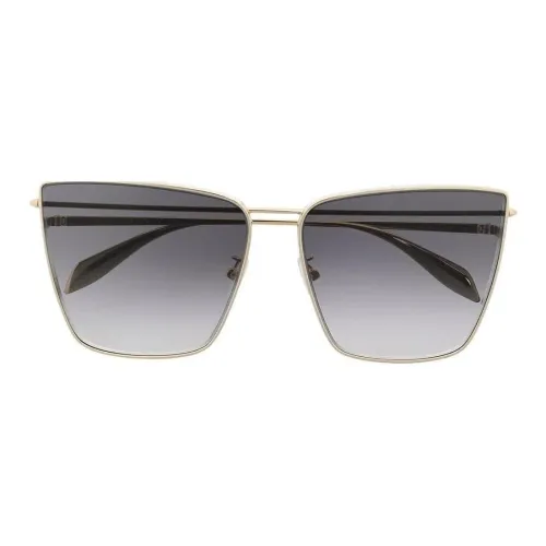 Alexander McQueen Metal Square Sunglasses Women's Black