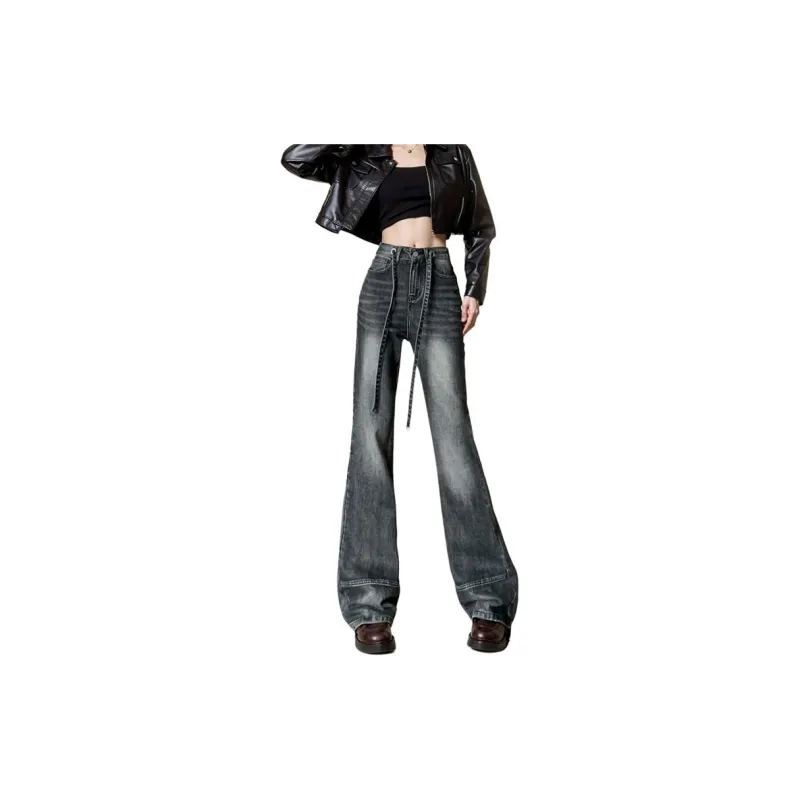 FAWENXIANGZI Jeans Women's Smoke Gray-2