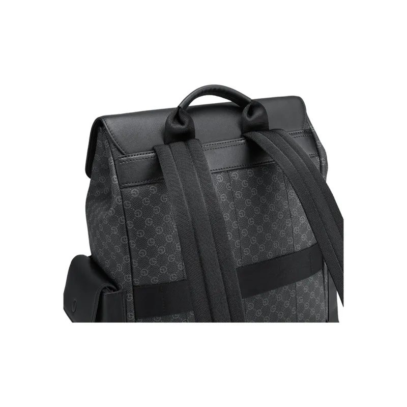 GOLDLION PVC Backpack Large Size Men's Black-4