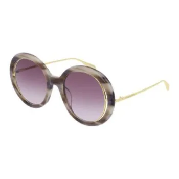 Alexander McQueen Round Sunglasses Women's Gray