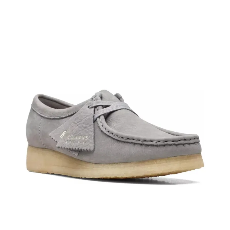Clarks Originals Wallabee Boot Grey Nubuck Women's-2