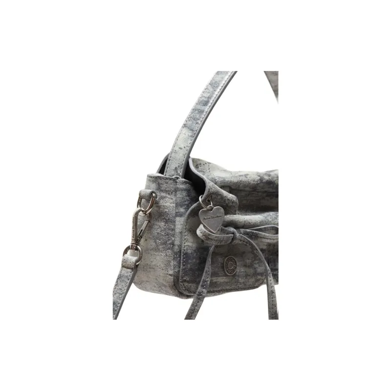 Acne Studios Calfskin Shoulder Bag Crossbody Bag Handbag Micro Women's Gray-3