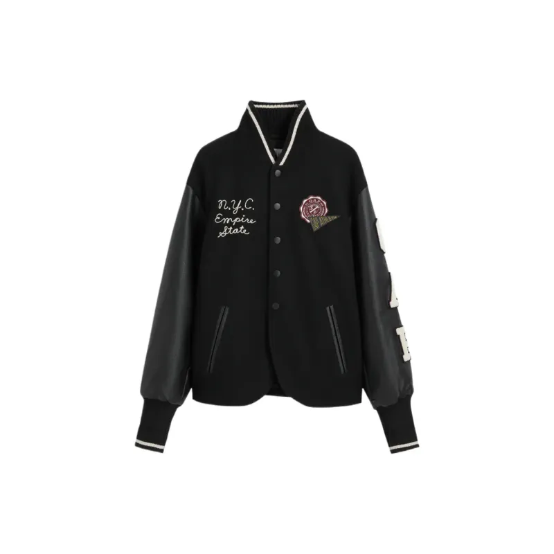 GAP Baseball Jacket Men's Black-1