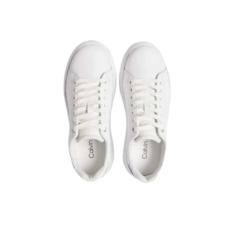CALVIN KLEIN Low Top Skateboard Shoes Women's White-4