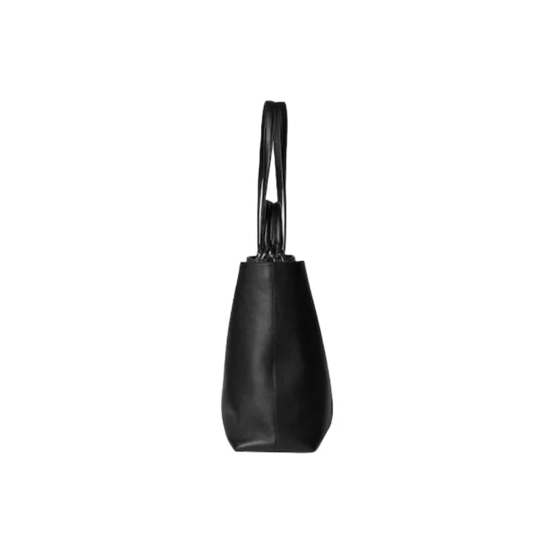 GUCCI Soft Grained Leather Tote Bag Shopping Bag Handbag Large Size Women's Black-2