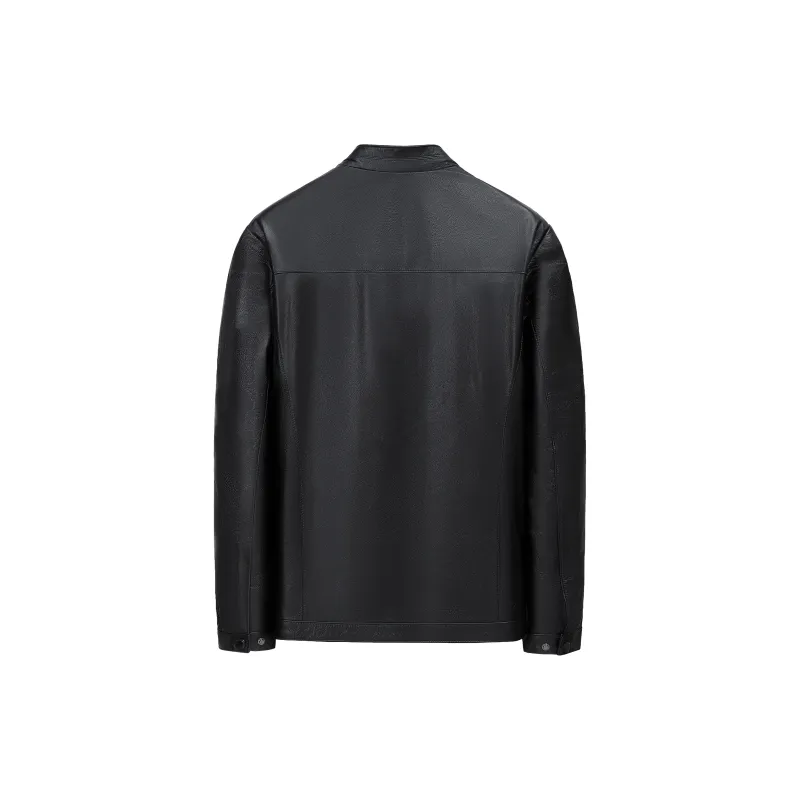 Maserati Leather Jacket Unisex Black-1