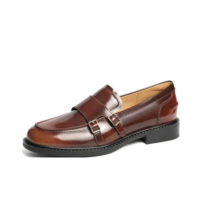 BELLE Loafers Women's Black, Red Brown-6