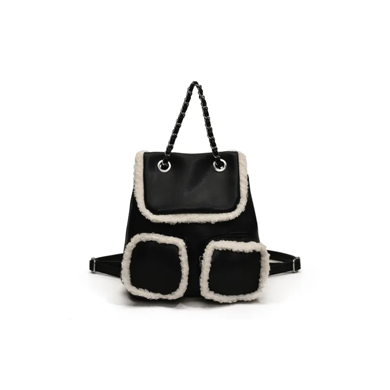 RUIPAI PU Backpack Regular Women's Brown/Coffee/Black-13