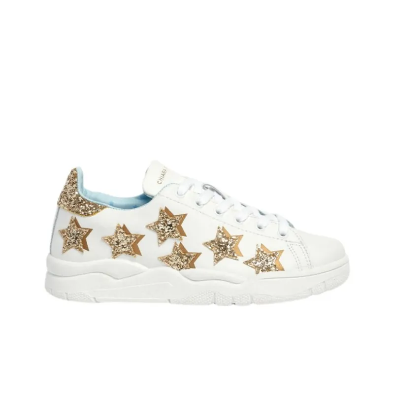 CHIARA FERRAGNI Skateboard Shoes Women's Low-Top White-1