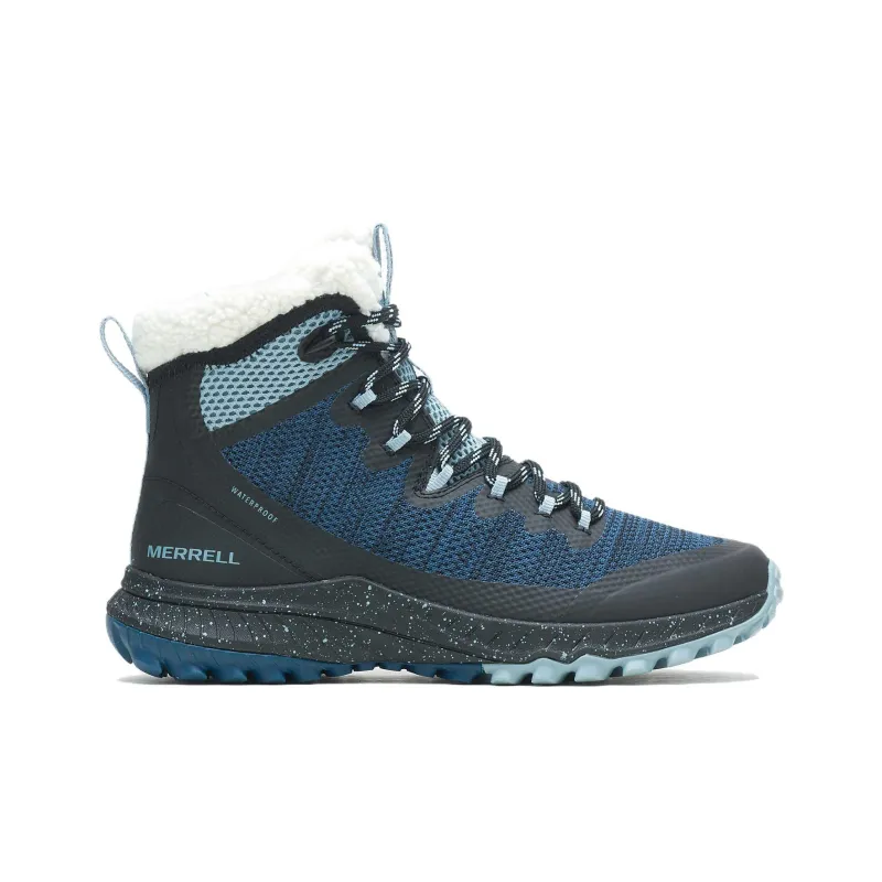 MERRELL Bravada Anti-Slip Wear-Resistant High-Top Trekking Shoes Women's Blue Black-1