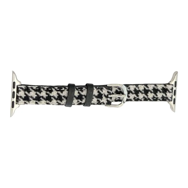 NCFCK Watch Band Apple Compatibility Woolen Leather Material-2