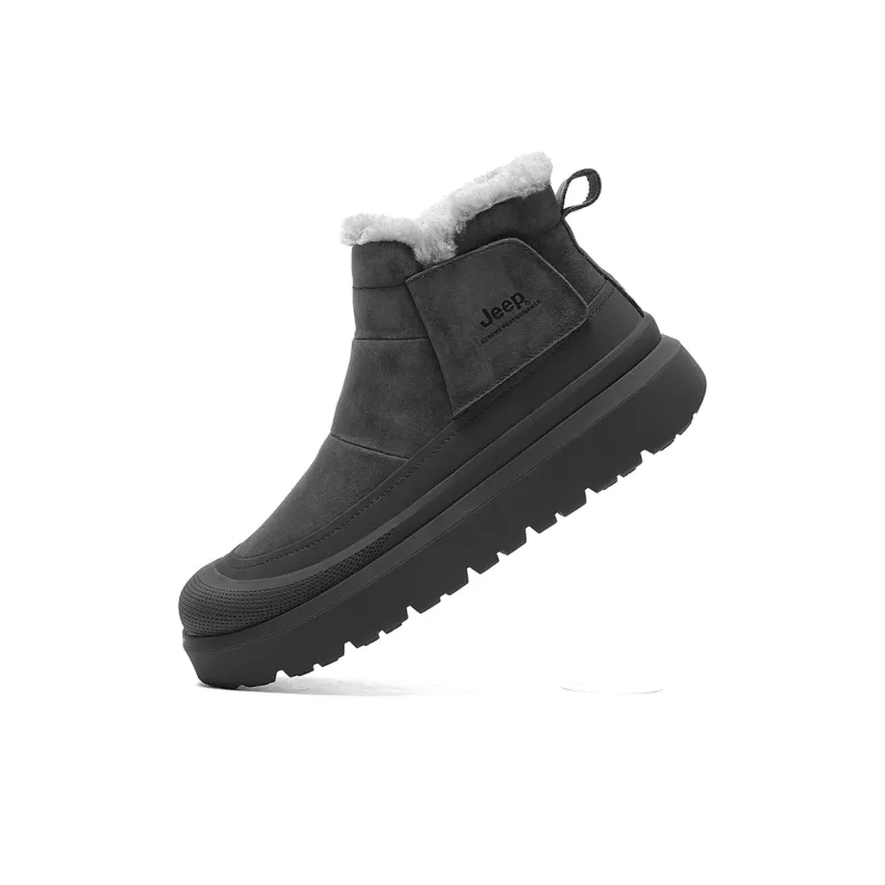 Jeep Warm Wear-Resistant Height Increasing Slip-Resistant Short Snow Boots-5