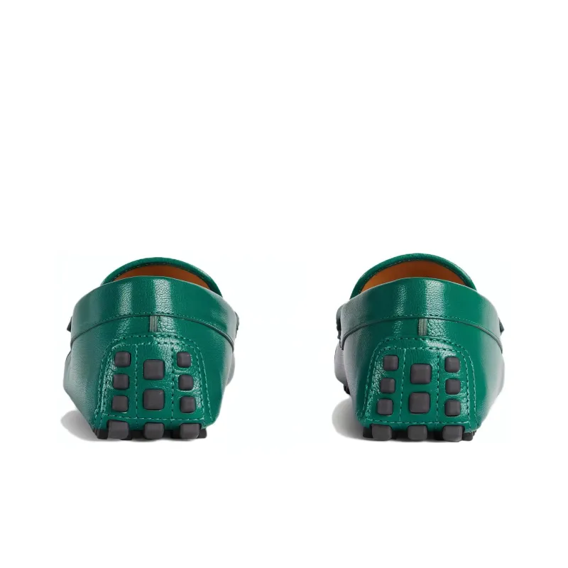 GUCCI Driver Loafer 'Horsebit Green'-4