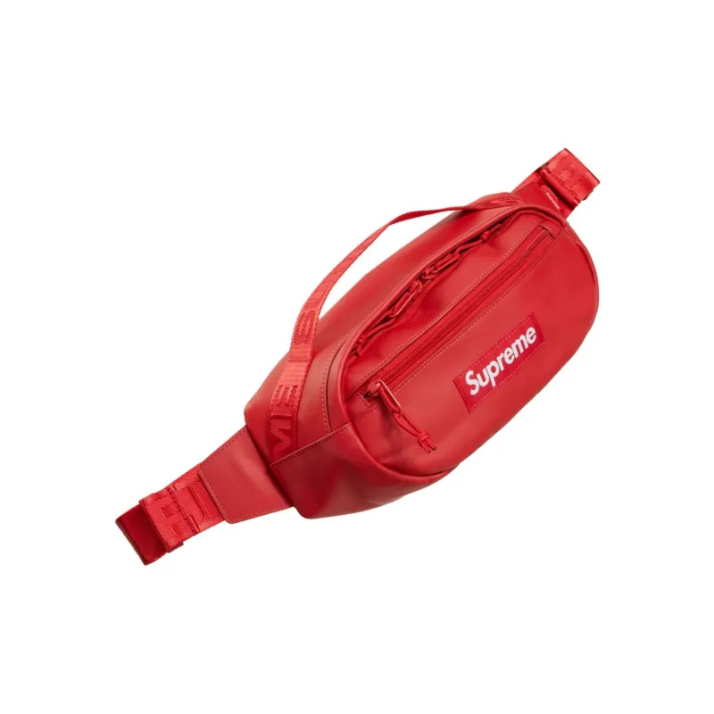 Supreme Cow Leather Crossbody Bag, Sling Bag, Fanny Pack Regular Unisex Red-2