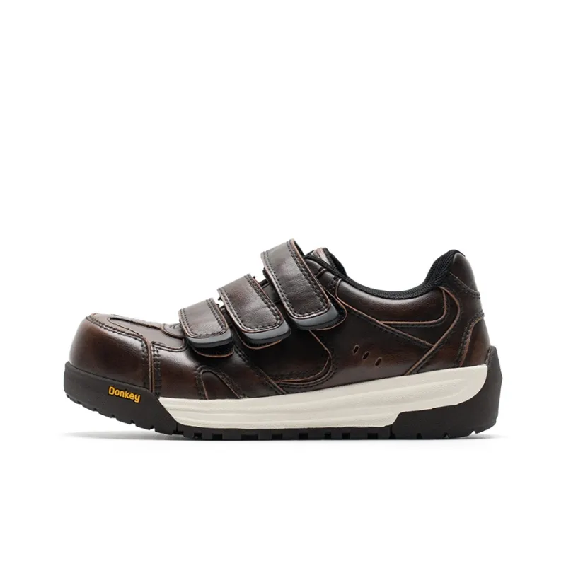 Mule Donkey Lightweight Height Increasing Low-Top Skateboard Shoes Unisex Brown Box-1