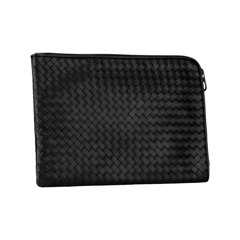 Bottega Veneta Sheepskin Clutch Women's Black-1