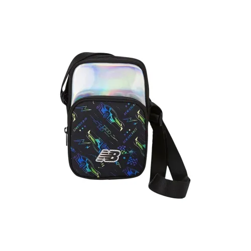 New Balance Polyester Shoulder Bag Crossbody Bag Unisex Black Silver