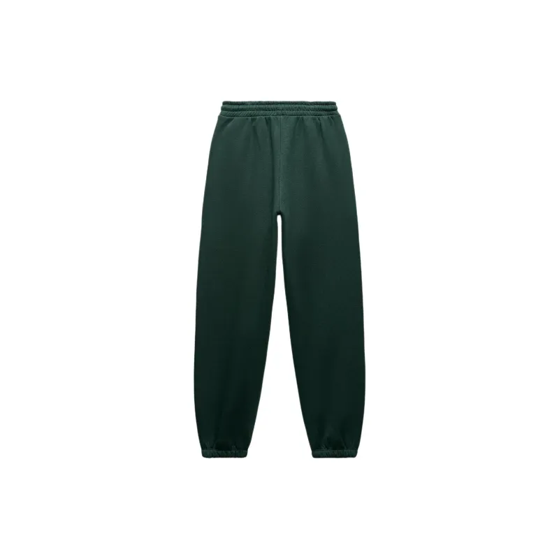 ZARA Knitted Sports Pants Women's Green-1