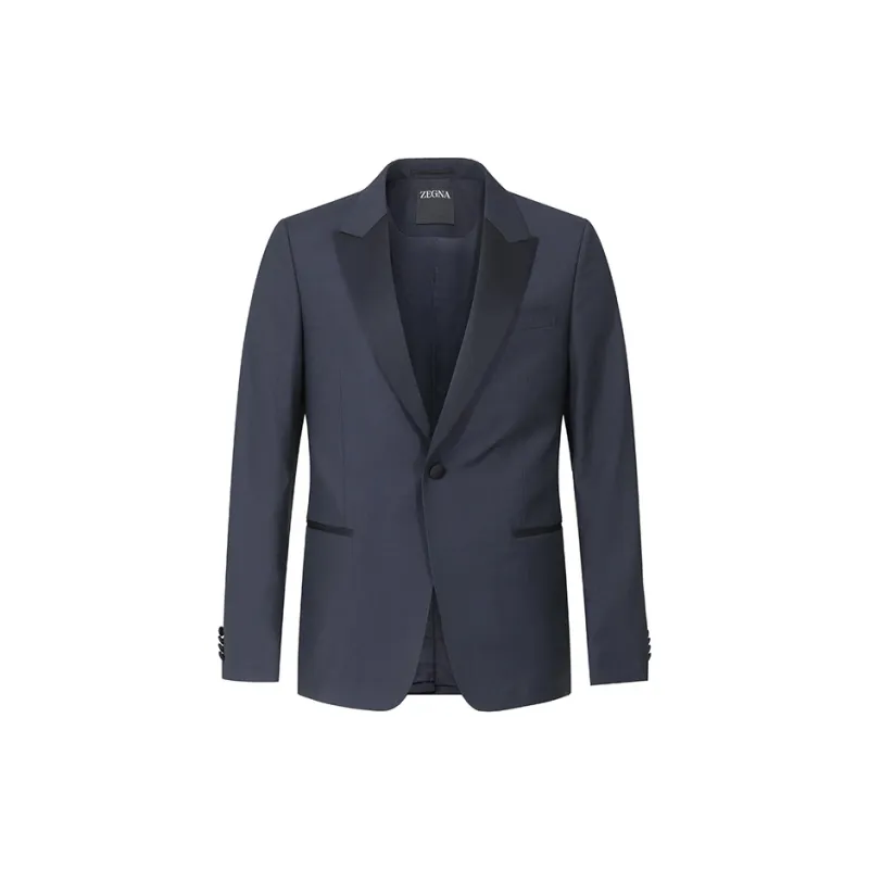 Ermenegildo Zegna Logo patch Single breasted Blazer-1