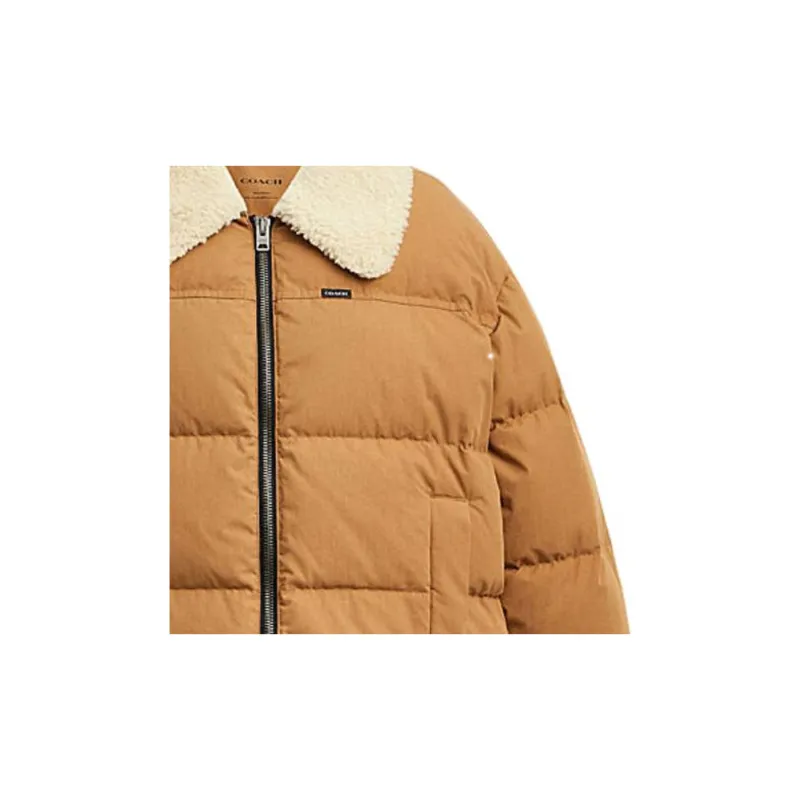 COACH SS24 Down Jacket Women's Khaki-4