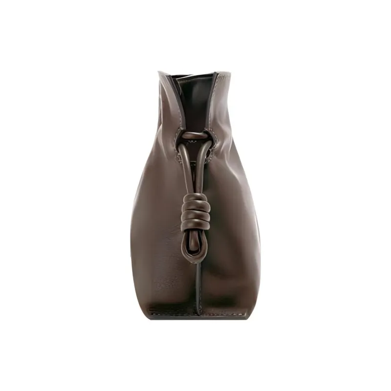 LOEWE Flamenco Clutch In Nappa Calfskin Chocolate-2