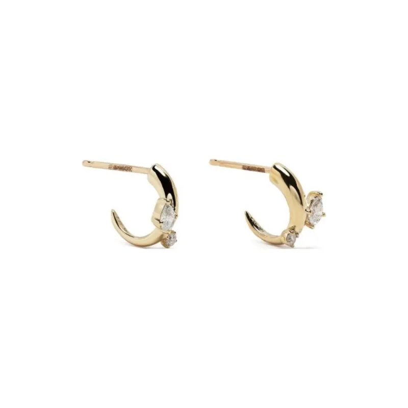 Adina Reyter 14kt Yellow Gold Premier Amigos Hoop Earrings-1