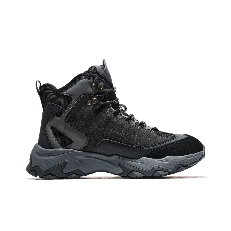CAMEL Anti-Slip And Wear-Resistant Warm High-Top Outdoor Shoes Men's Black Gray-1