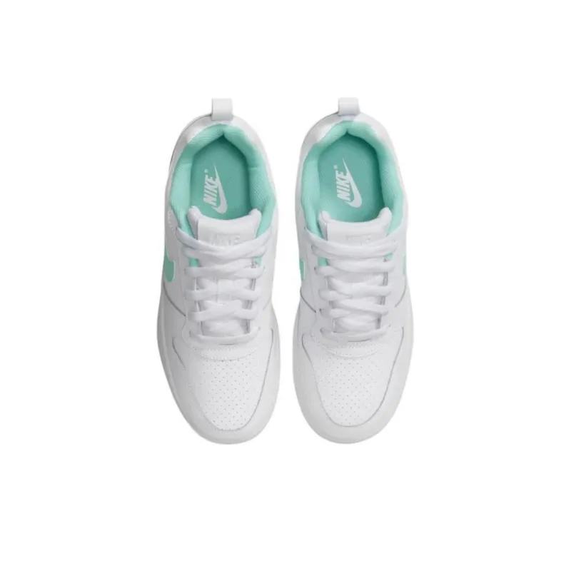 Nike Court Borough Anti Slip Wear Resistant Low Top Skateboard Shoes Women's White Green-2