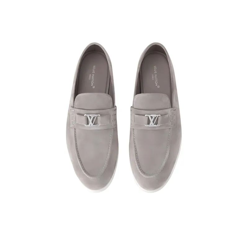 LOUIS VUITTON Estate Loafers Men's Gray-4