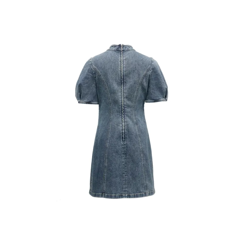 ONLY Short Sleeved Dresses Women's Vintage Denim-1