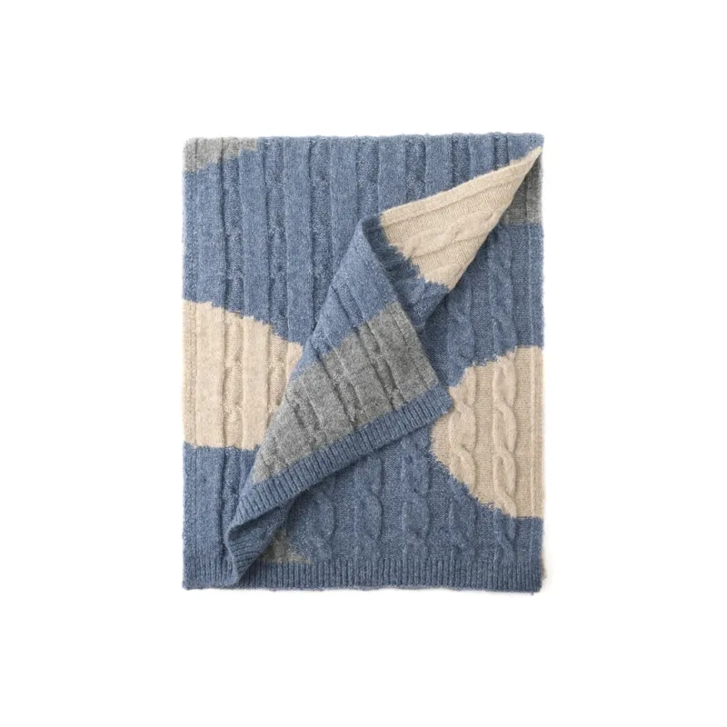 FREE RABBITⅡ Fall And Winter Wool Advanced Thickened Warm Knitted Fabric Scarf Unisex-11