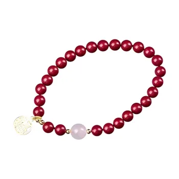 Stone On The Line Cinnabar Bracelets Women's