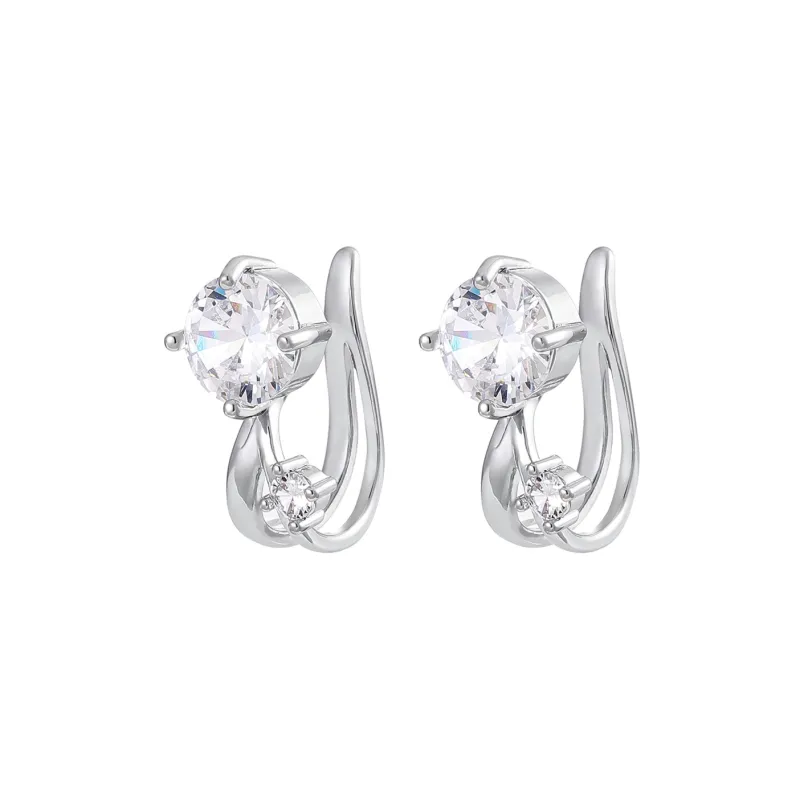 MISS XIA JWY Silver Plated Copper Clip On Earrings Unisex-10