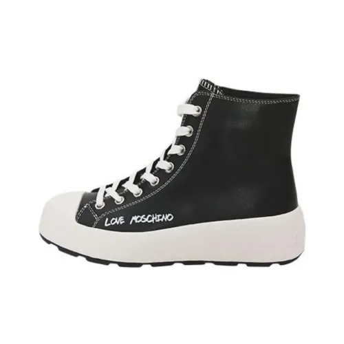 LOVE MOSCHINO High-Top Skateboard Shoes Women's Black