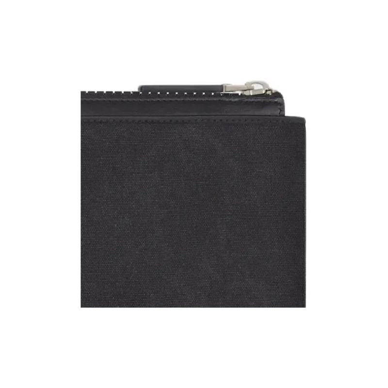 GIVENCHY Washed Cotton Canvas Canvas Bag Clutches Men's Black-3