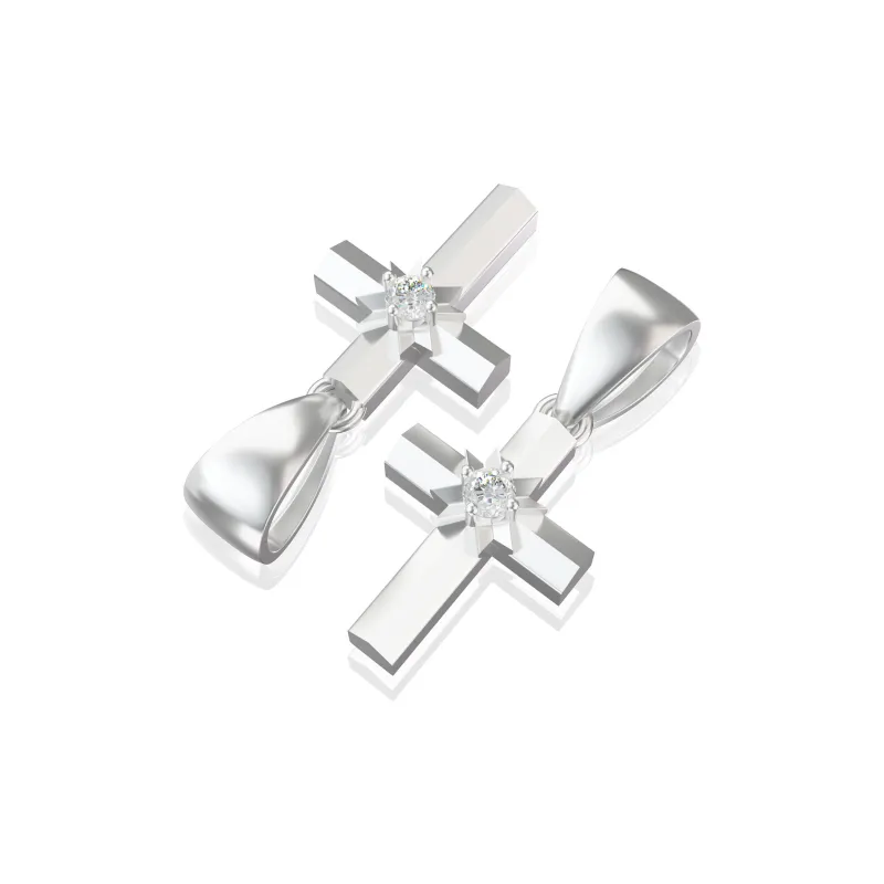 ICEGANG White Gold Plated Zircon Necklaces Unisex-1