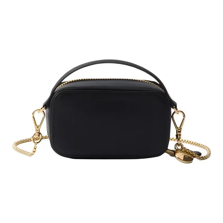 PRADA Saffiano Leather Clutch Mini Women's Black-2