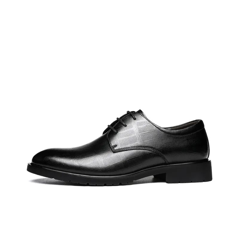 CHINT Dress Shoes Men Low Top Black, Dark Brown-0