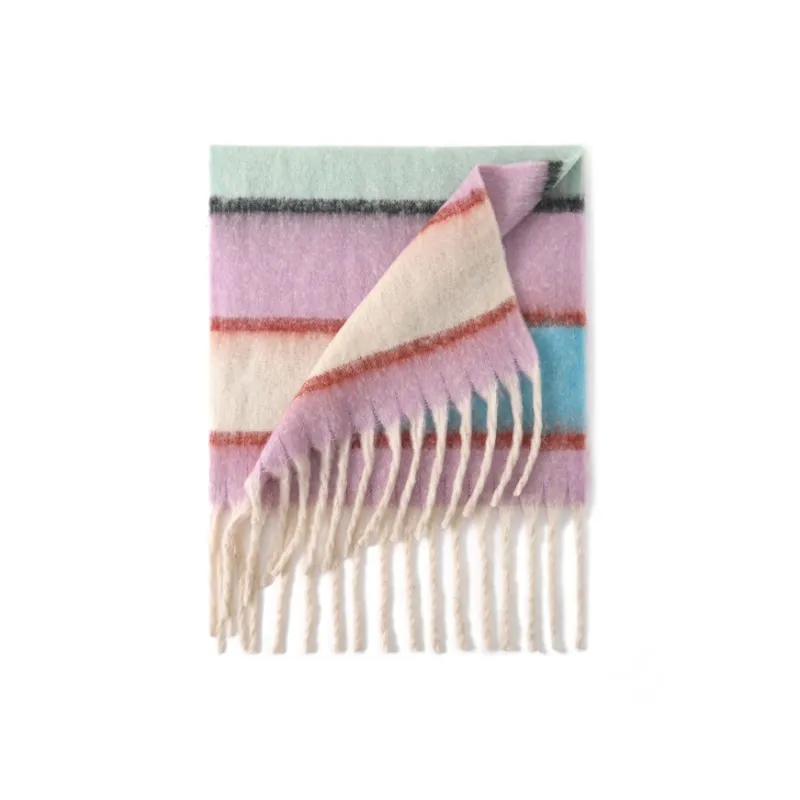 FREE RABBITⅡ Fall And Winter Advanced Versatile Brightening Warm Fringe Scarf Unisex-19