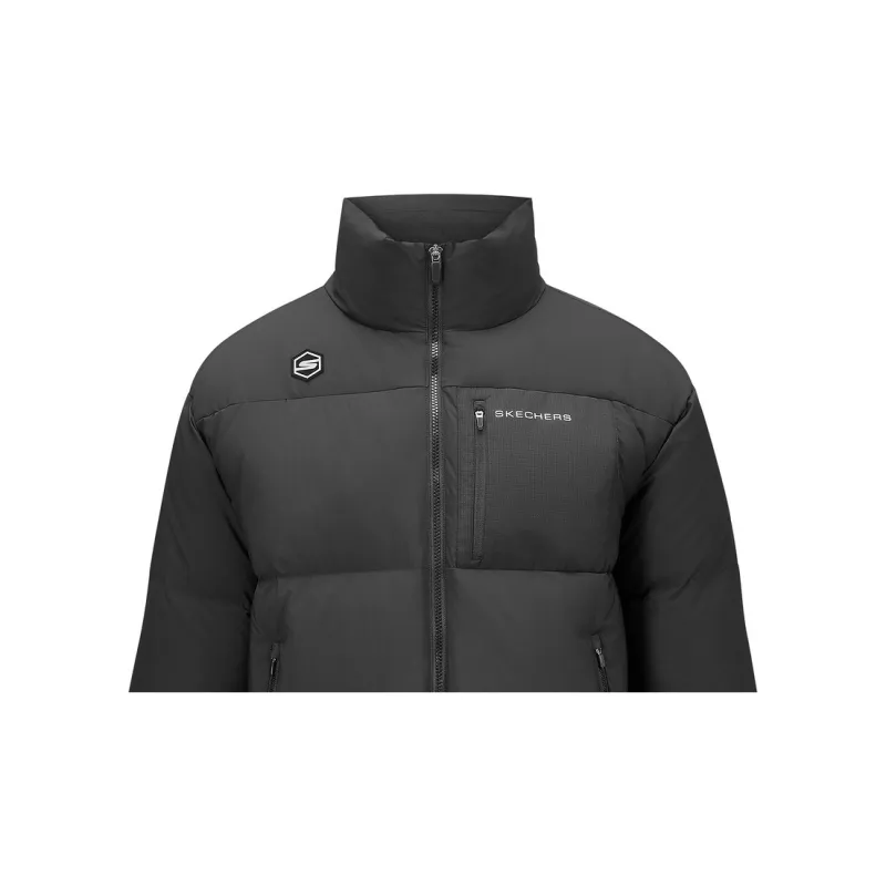 Skechers Comfort Sports Series Down Jacket Men's Carbon Black-4