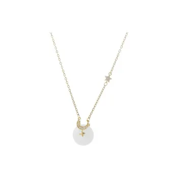 NATURALLYJOJO Resin Zircon Necklaces Women's Gold