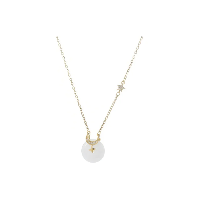 NATURALLYJOJO Resin Zircon Necklaces Women's Gold-0