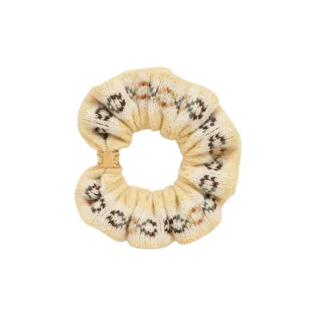 CELINE Wool Hair Tie Women's Yellow/Gold