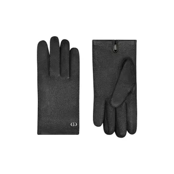 DIOR Mulberry Silk Gloves Men's Black